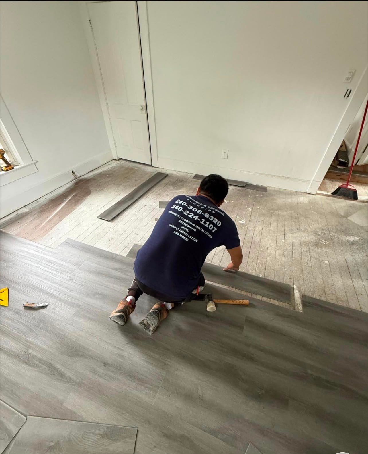 Flooring transformation - before