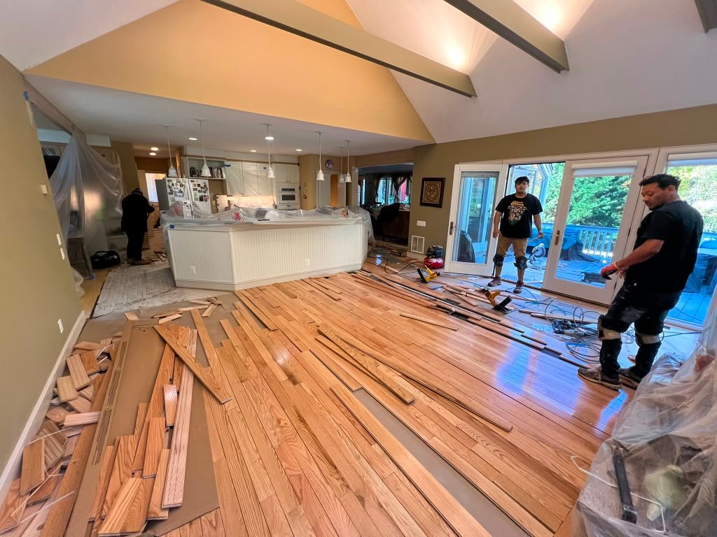 Flooring transformation - before